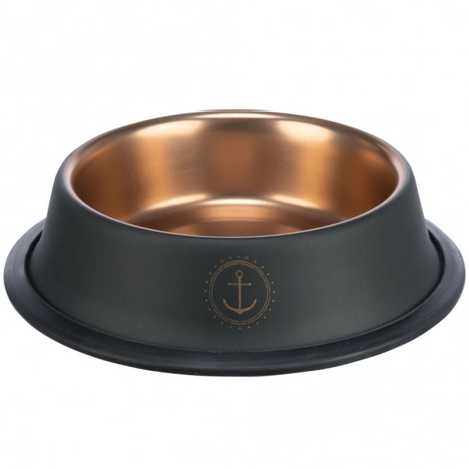 Trixie BE NORDIC Edelstahlnapf - schwarz/bronze: verschiedene Größen